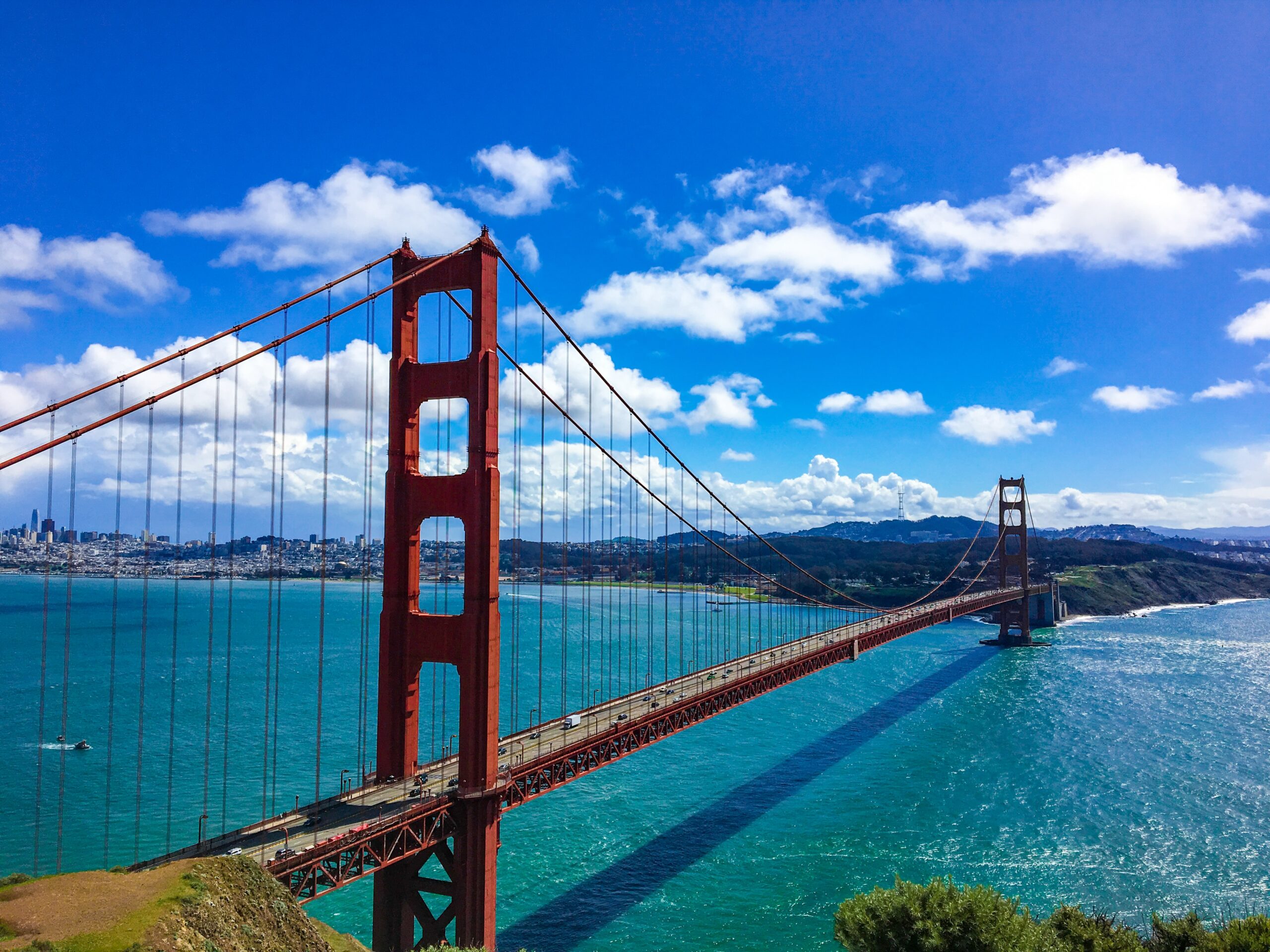 The Golden Gate Bridge, in San Francisco, CA.